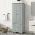 Armoire de rangement haute à deux tiroirs