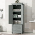 Armoire de rangement haute à deux tiroirs
