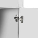 Armoire de rangement haute murale à 8 portes et 4 étagères - 61 cm (L) x 32,5 cm (l) x 184 cm (H)