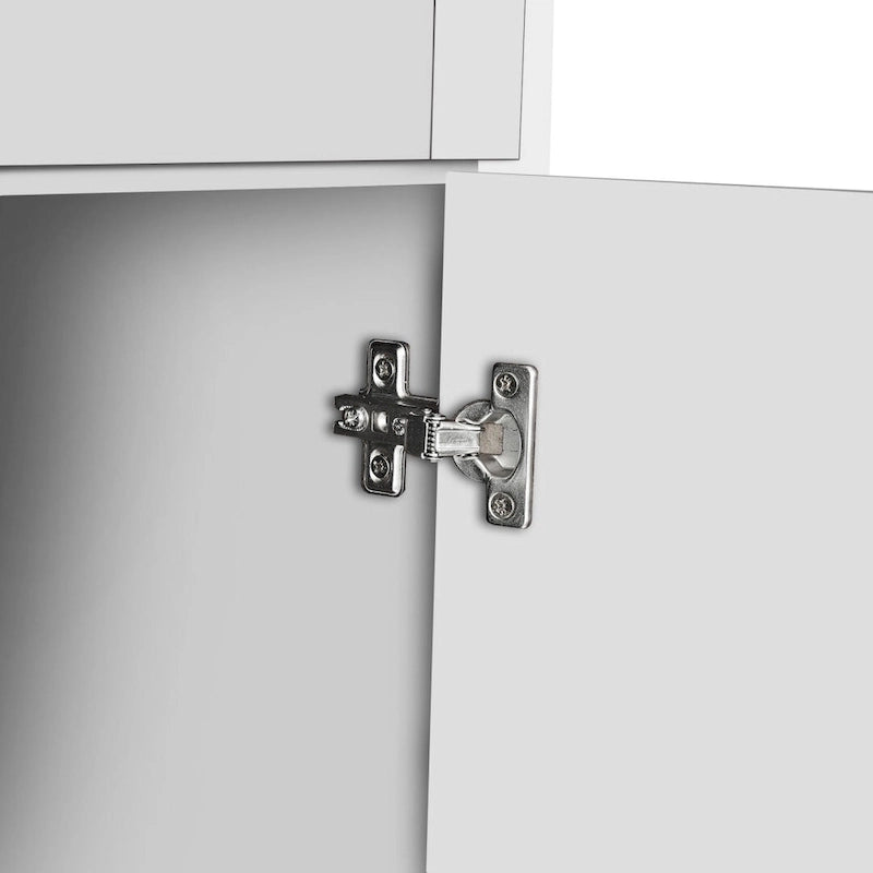 Armoire de rangement haute murale à 8 portes et 4 étagères - 61 cm (L) x 32,5 cm (l) x 184 cm (H)