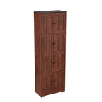 Armoire de rangement haute murale à 8 portes et 4 étagères - 61 cm (L) x 32,5 cm (l) x 184 cm (H)