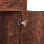 Armoire de rangement haute murale à 8 portes et 4 étagères - 61 cm (L) x 32,5 cm (l) x 184 cm (H)