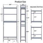 Meuble de rangement à installer au-dessus des toilettes - 10,3 cm (P) x 24,8 cm (L) x 67 cm (H)