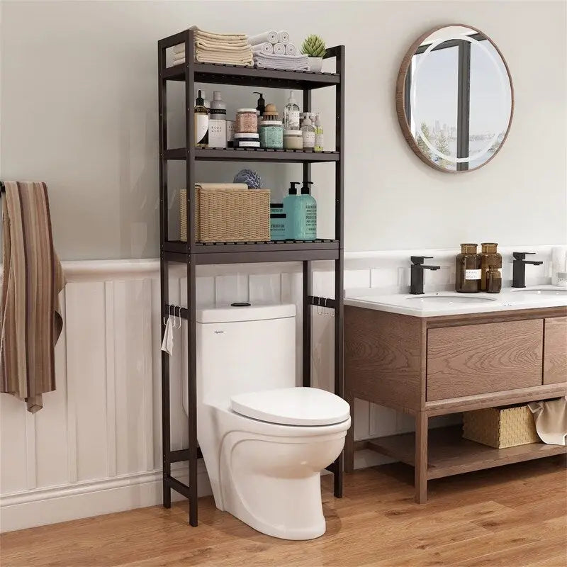 Meuble de rangement à installer au-dessus des toilettes - 10,3 cm (P) x 24,8 cm (L) x 67 cm (H)