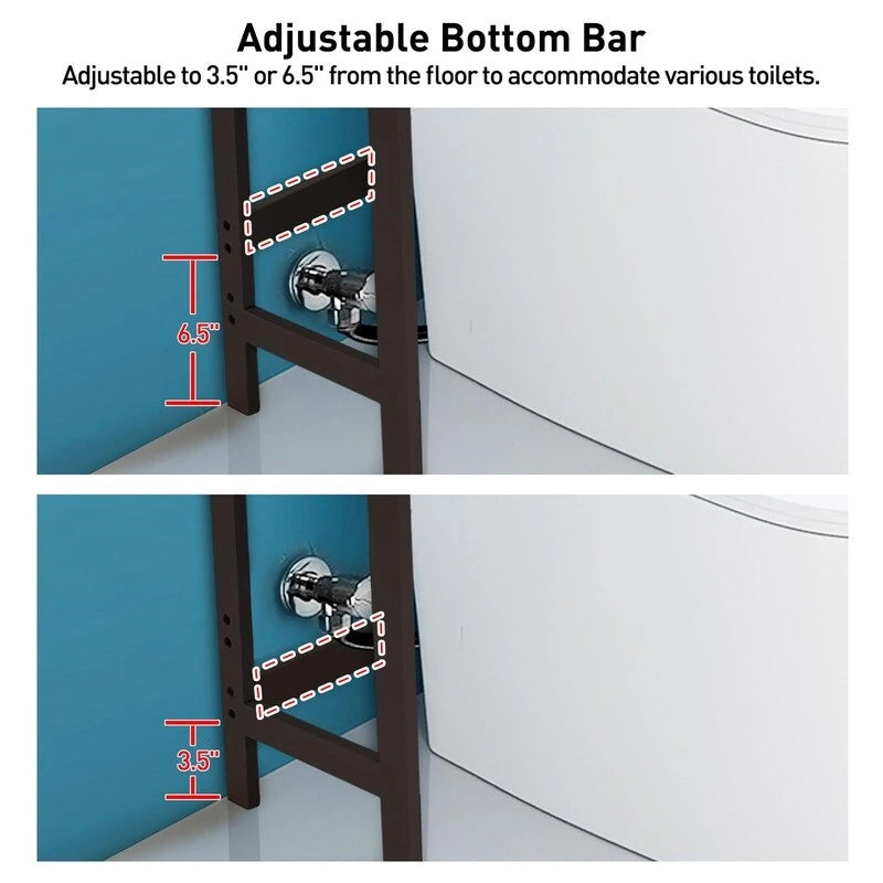 Meuble de rangement à installer au-dessus des toilettes - 10,3 cm (P) x 24,8 cm (L) x 67 cm (H)