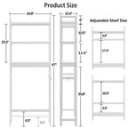 Meuble de rangement à installer au-dessus des toilettes - 10,3 cm (P) x 24,8 cm (L) x 67 cm (H)