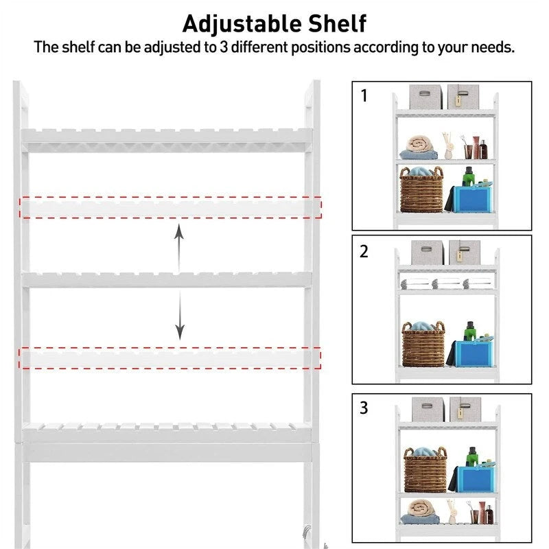 Meuble de rangement à installer au-dessus des toilettes - 10,3 cm (P) x 24,8 cm (L) x 67 cm (H)