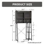 Meuble de rangement à installer au-dessus des toilettes - 11,8 cm (P) x 32,3 cm (L) x 60,2 cm (H)
