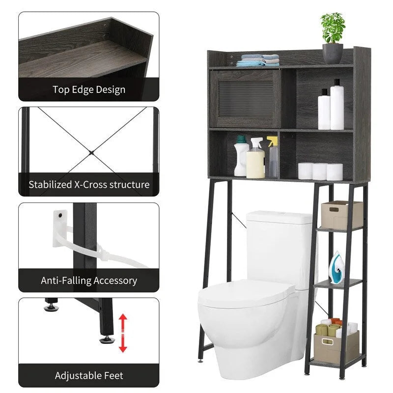 Meuble de rangement à installer au-dessus des toilettes - 11,8 cm (P) x 32,3 cm (L) x 60,2 cm (H)