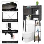 Meuble de rangement à installer au-dessus des toilettes - 11,8 cm (P) x 32,3 cm (L) x 60,2 cm (H)