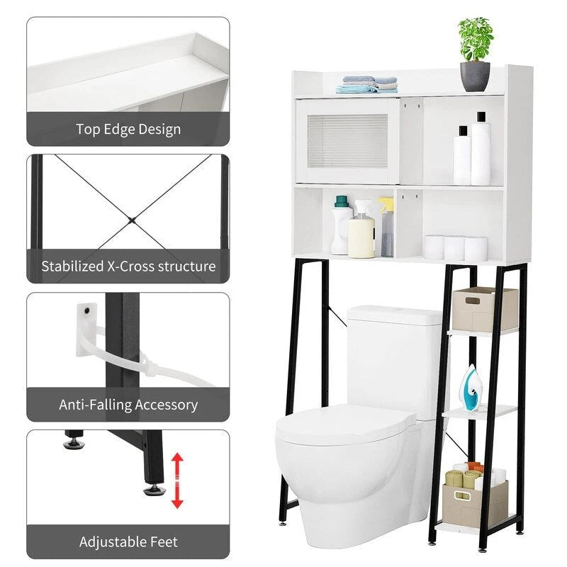 Meuble de rangement à installer au-dessus des toilettes - 11,8 cm (P) x 32,3 cm (L) x 60,2 cm (H)
