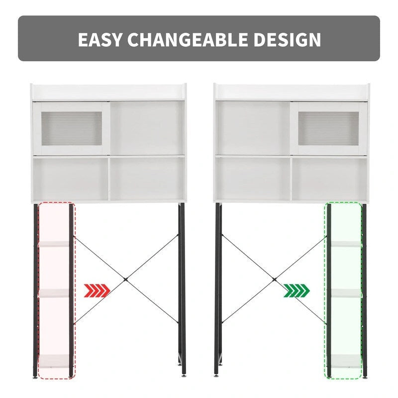 Meuble de rangement à installer au-dessus des toilettes - 11,8 cm (P) x 32,3 cm (L) x 60,2 cm (H)