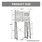 Meuble de rangement à installer au-dessus des toilettes - 11,8 cm (P) x 32,3 cm (L) x 60,2 cm (H)