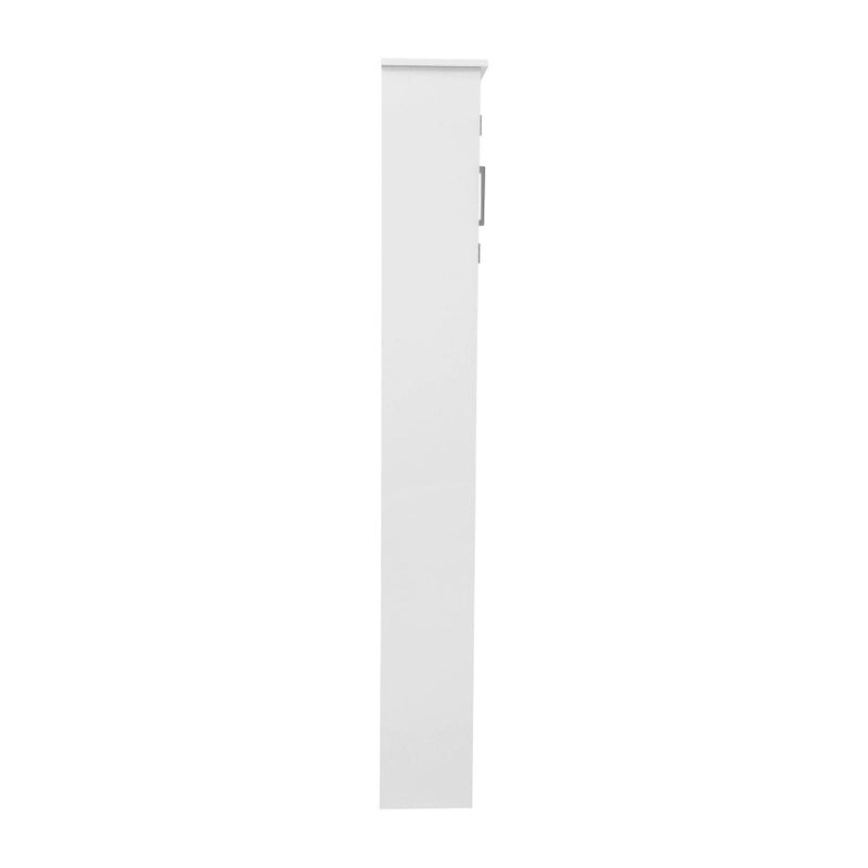 Meuble de rangement gris moderne à placer au-dessus des toilettes, avec 2 étagères et portes
