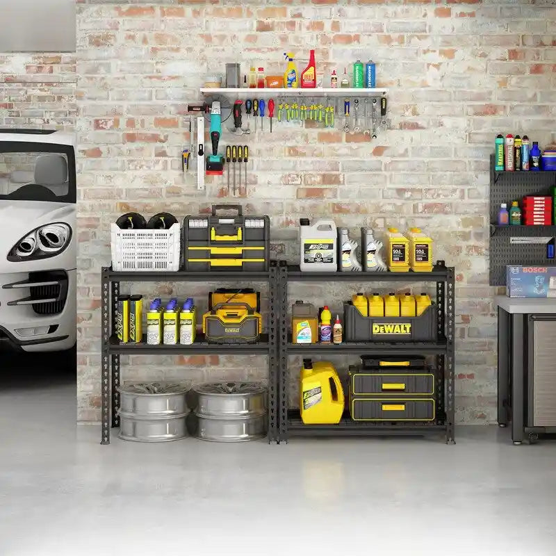 Étagère métallique réglable à 5 niveaux, robuste, pour garage ou usage industriel - Non applicable