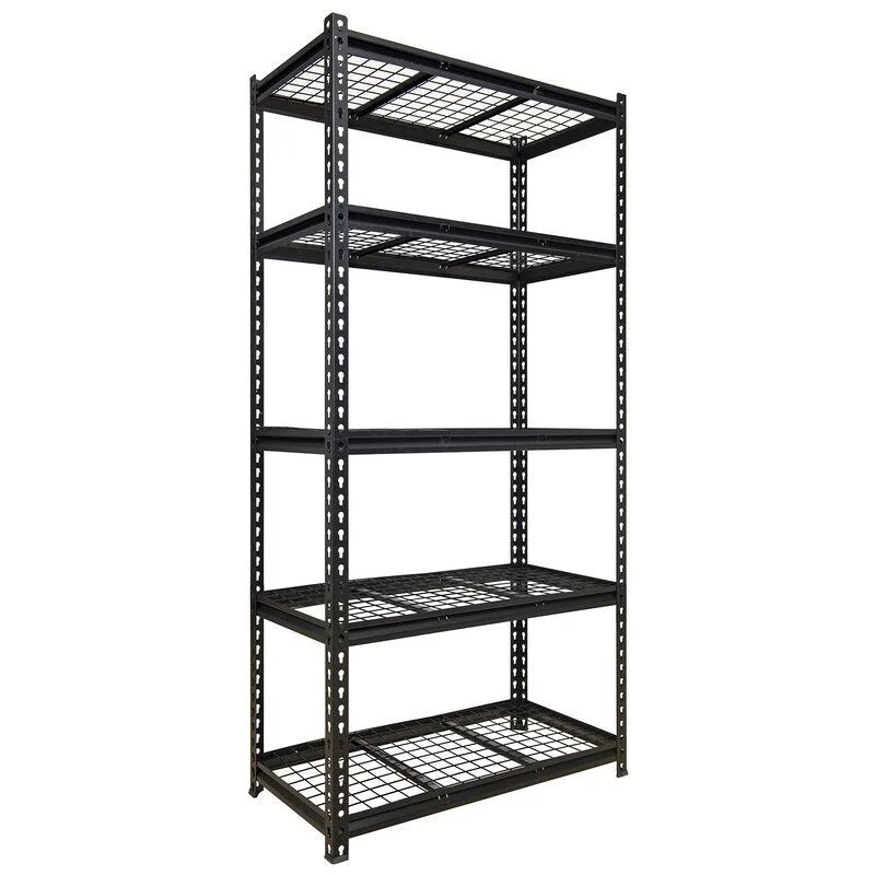 Étagère métallique réglable à 5 niveaux, robuste, pour garage ou usage industriel - Non applicable