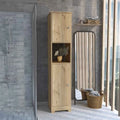 Armoire à linge Albany, quatre étagères intérieures, finition chêne clair, haute qualité et durable