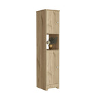 Armoire à linge Albany, quatre étagères intérieures, finition chêne clair, haute qualité et durable