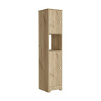 Armoire à linge Albany, quatre étagères intérieures, finition chêne clair, haute qualité et durable