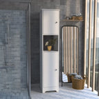 Armoire à linge Albany, quatre étagères intérieures, finition chêne clair, haute qualité et durable
