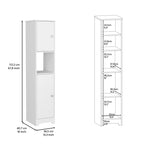 Armoire à linge Albany, quatre étagères intérieures, finition chêne clair, haute qualité et durable