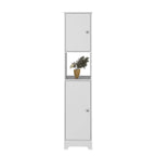 Armoire à linge Albany, quatre étagères intérieures, finition chêne clair, haute qualité et durable