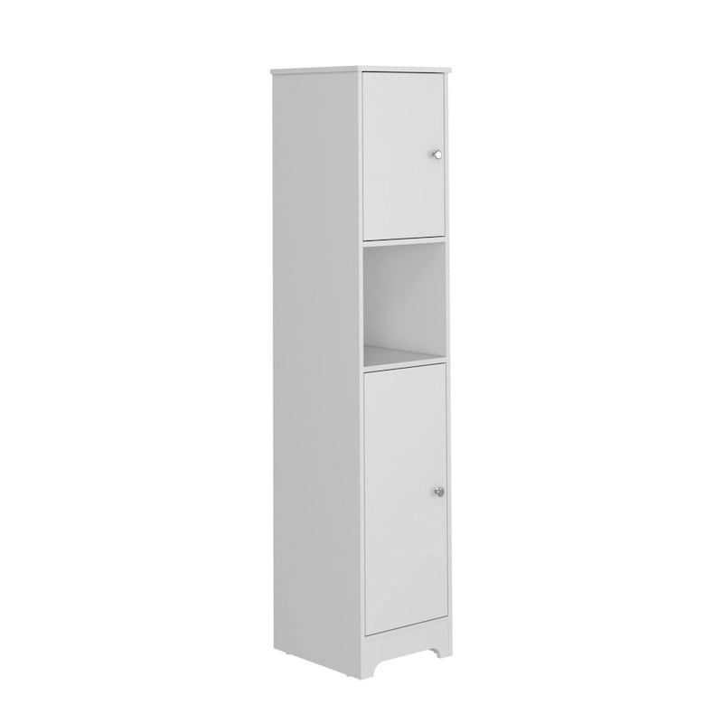 Armoire à linge Albany, quatre étagères intérieures, finition chêne clair, haute qualité et durable