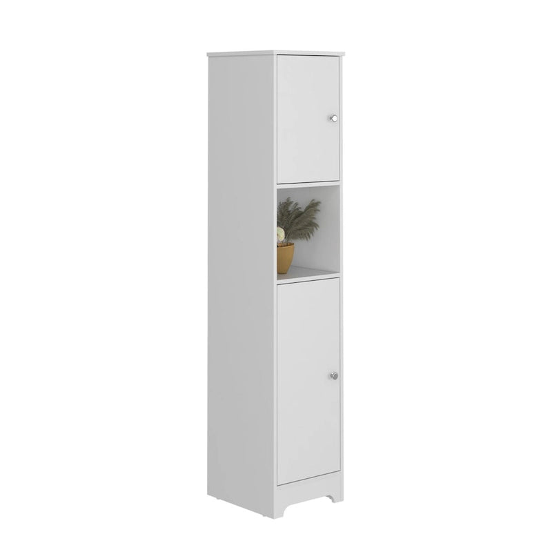 Armoire à linge Albany, quatre étagères intérieures, finition chêne clair, haute qualité et durable