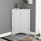 Meuble de rangement triangulaire pour salle de bain avec étagères réglables, meuble sur pied