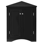 Meuble de rangement triangulaire pour salle de bain avec étagères réglables, meuble sur pied