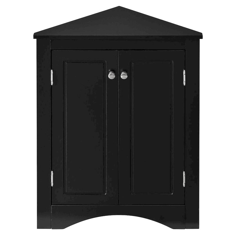Meuble de rangement triangulaire pour salle de bain avec étagères réglables, meuble sur pied