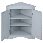 Meuble de rangement triangulaire pour salle de bain avec étagères réglables, meuble sur pied