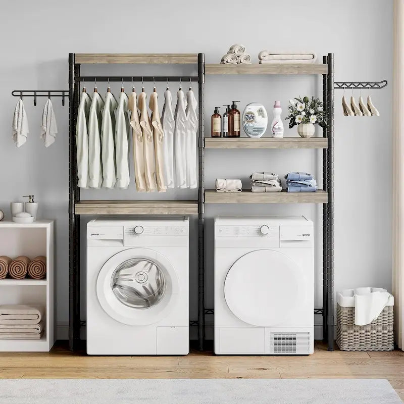 Étagère de rangement pour lave-linge et sèche-linge, supports d'organisation pour buanderie