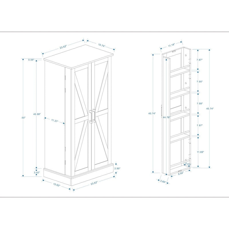 Buffet indépendant à 50 LED avec 2 portes