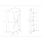Buffet indépendant à 50 LED avec 2 portes