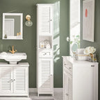 Haotian FRG236-W, Étagère de rangement pour armoire de salle de bain haute