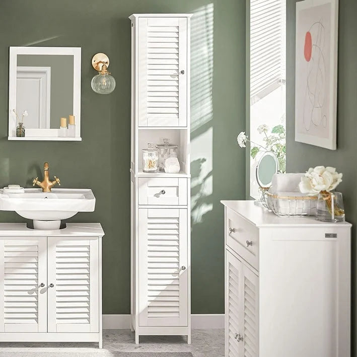 Haotian FRG236-W, Étagère de rangement pour armoire de salle de bain haute