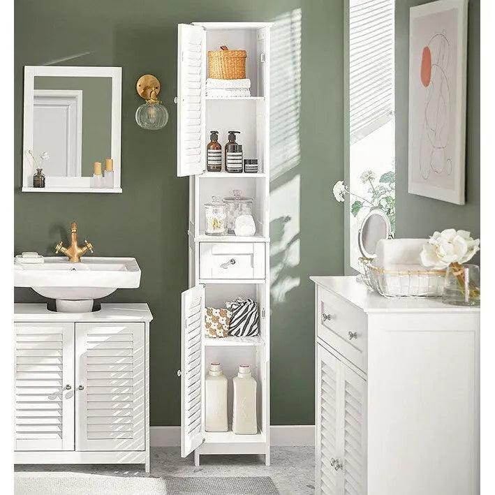 Haotian FRG236-W, Étagère de rangement pour armoire de salle de bain haute