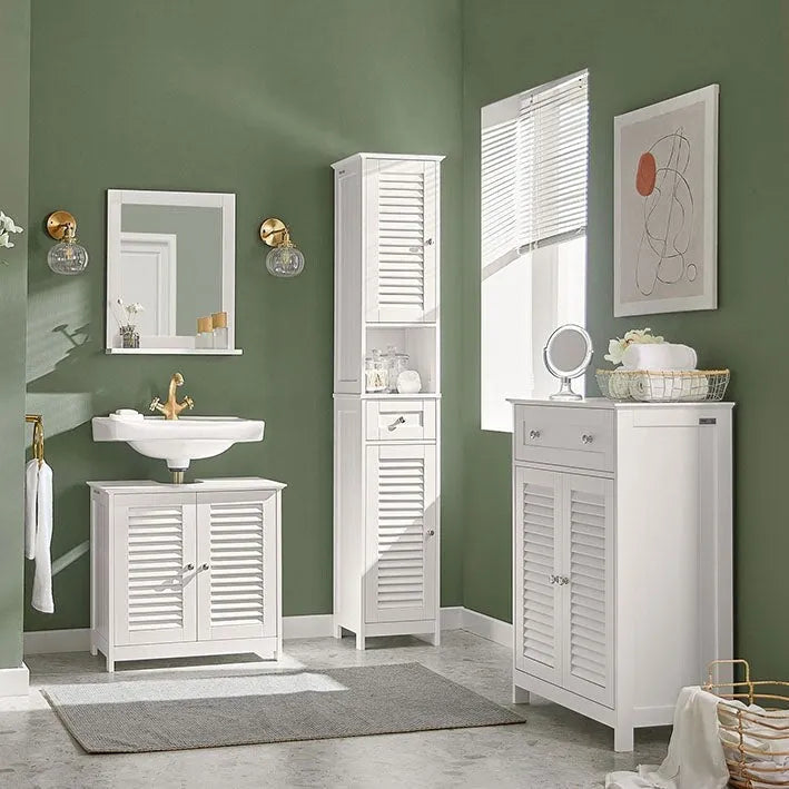 Haotian FRG236-W, Étagère de rangement pour armoire de salle de bain haute