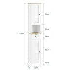 Haotian FRG236-W, Étagère de rangement pour armoire de salle de bain haute