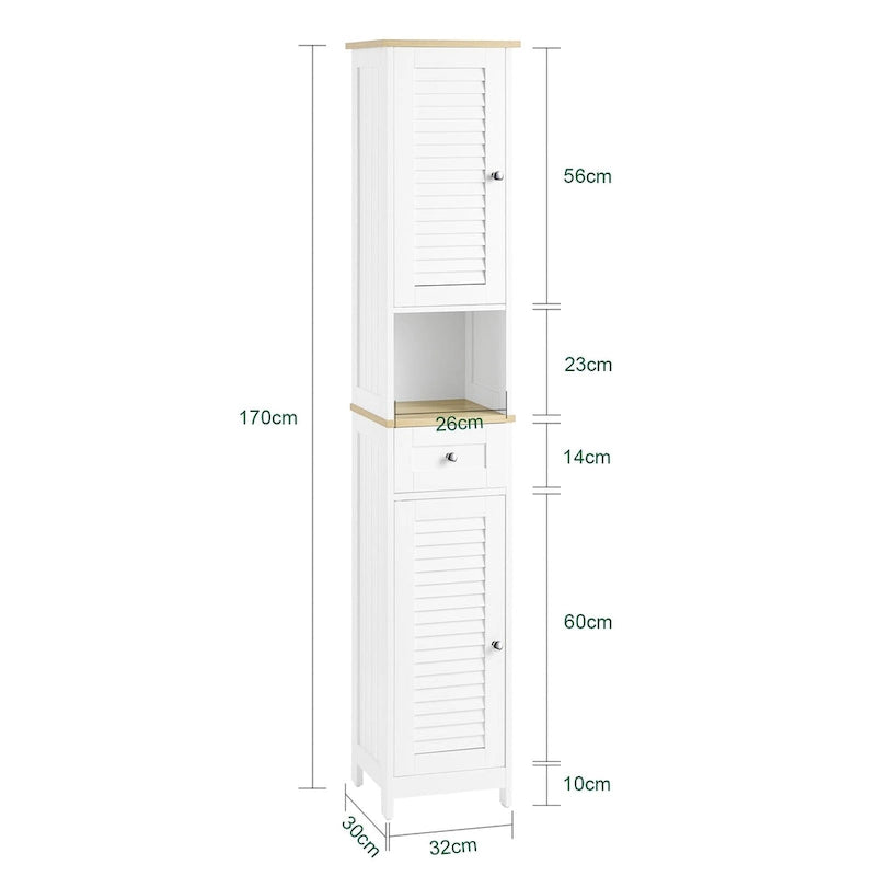 Haotian FRG236-W, Étagère de rangement pour armoire de salle de bain haute