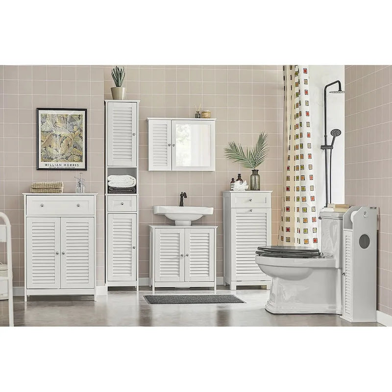 Haotian FRG236-W, Étagère de rangement pour armoire de salle de bain haute
