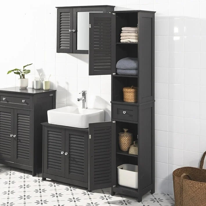 Haotian FRG236-W, Étagère de rangement pour armoire de salle de bain haute