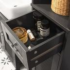 Haotian FRG236-W, Étagère de rangement pour armoire de salle de bain haute
