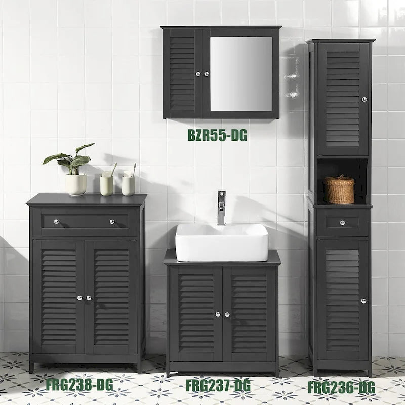 Haotian FRG236-W, Étagère de rangement pour armoire de salle de bain haute