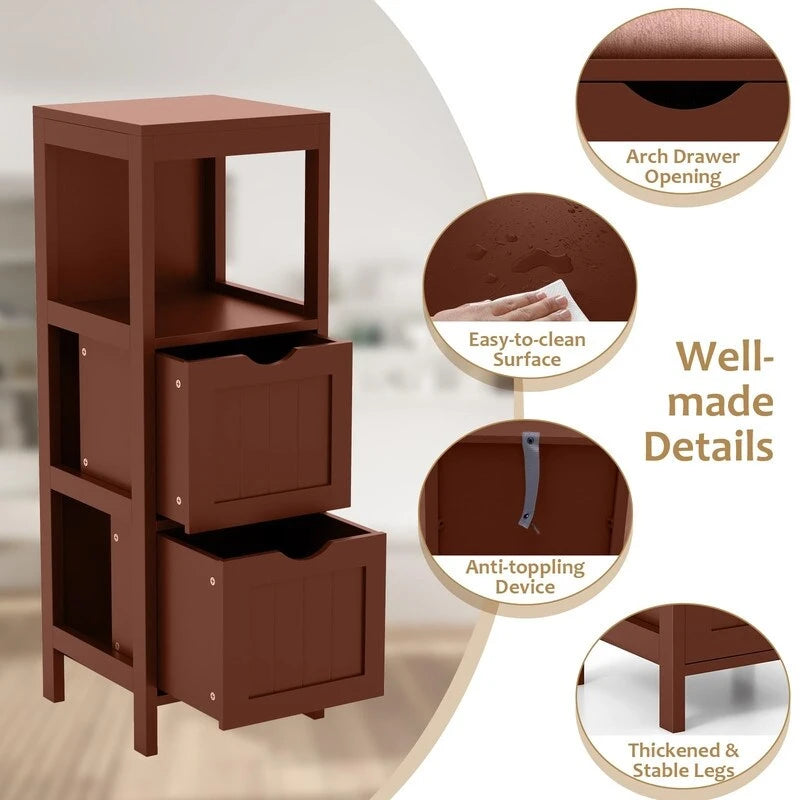 Meuble de rangement et organisateur de salle de bain - 30,5 cm (P) x 30,5 cm (L) x 89 cm (H)