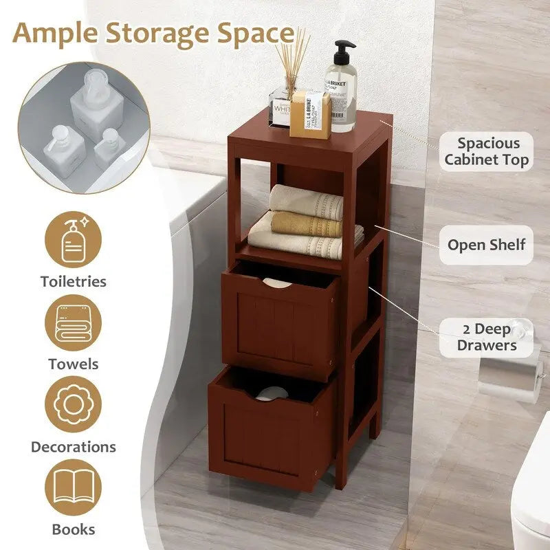 Meuble de rangement et organisateur de salle de bain - 30,5 cm (P) x 30,5 cm (L) x 89 cm (H)
