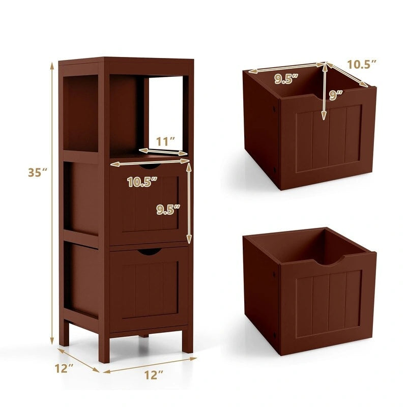 Meuble de rangement et organisateur de salle de bain - 30,5 cm (P) x 30,5 cm (L) x 89 cm (H)