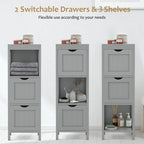 Meuble de rangement et organisateur de salle de bain - 30,5 cm (P) x 30,5 cm (L) x 89 cm (H)