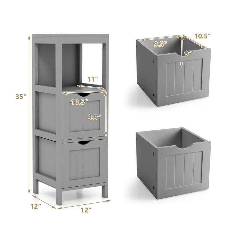 Meuble de rangement et organisateur de salle de bain - 30,5 cm (P) x 30,5 cm (L) x 89 cm (H)